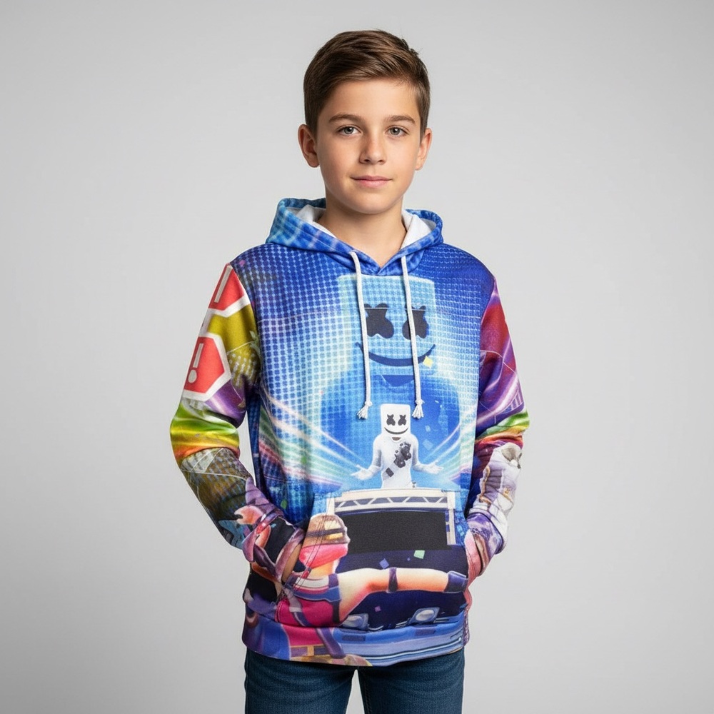 Kids Fortnite Hoodie size 10-12 Bin X